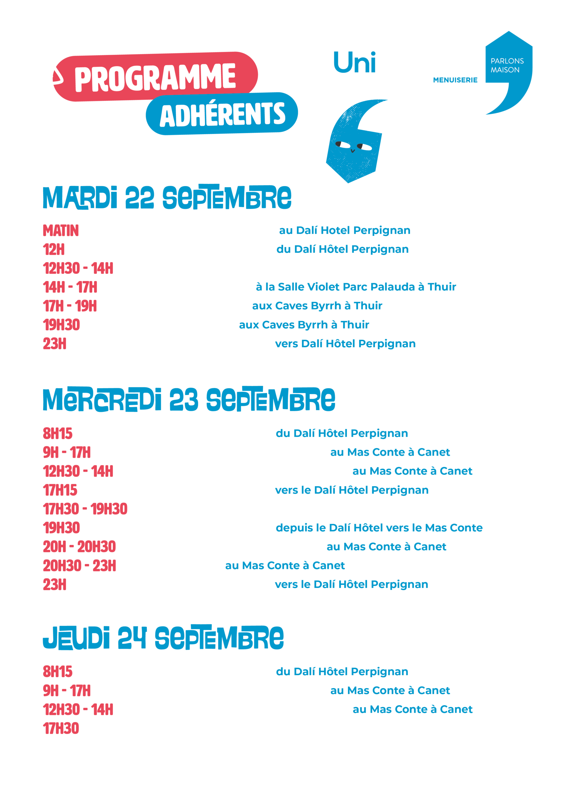 Programme du salon